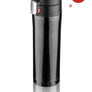 Kubek termiczny LOCK 440 ml z własnym nadrukiem, kolor czarny