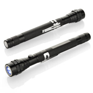 Latarka z magnesem ITI z własnym nadrukiem, kolor czarny