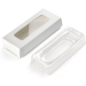 Kartonik do pamięci z dużą wytłoczką z własnym nadrukiem, kolor biały