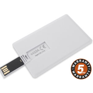 Pamięć USB KARTA 16 GB z własnym nadrukiem, kolor biały