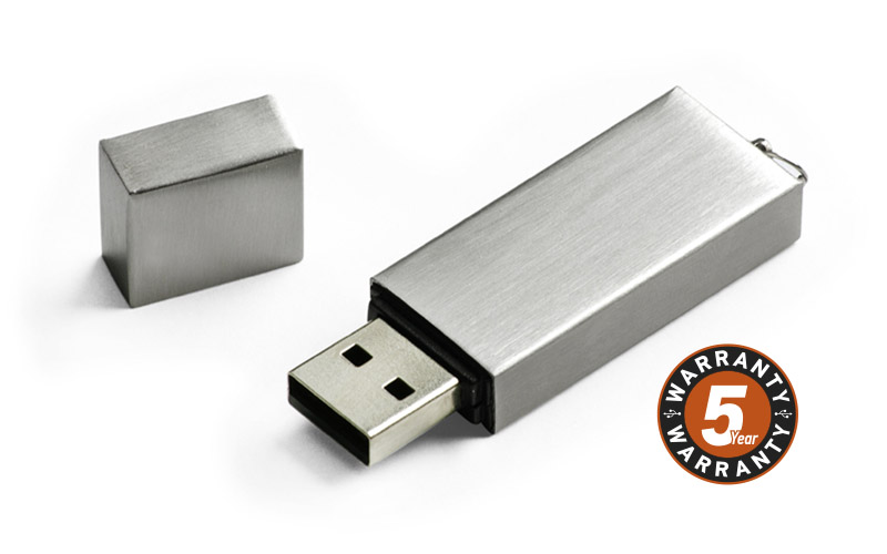 Pamięć USB VENEZIA 16 GB z własnym nadrukiem, kolor srebrny