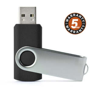 Pamięć USB TWISTER 32 GB z własnym nadrukiem, kolor czarny