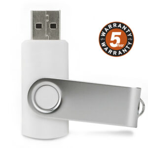 Pamięć USB TWISTER 16 GB z własnym nadrukiem, kolor biały