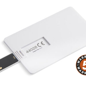Pamięć USB KARTA 32 GB z własnym nadrukiem, kolor biały