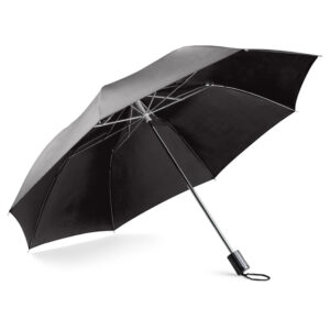 Parasol SAMER składany z własnym nadrukiem, kolor czarny