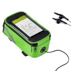 Torebka rowerowa VELO z własnym nadrukiem, kolor zielony jasny