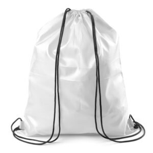 Worek na sznurkach VALO z własnym nadrukiem, kolor biały