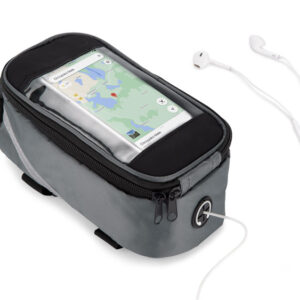 Torebka rowerowa VELO z własnym nadrukiem, kolor grafitowy