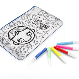 Piórnik SPACE z własnym nadrukiem, kolor niebieski