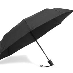 Parasol składany REGO z własnym nadrukiem, kolor czarny