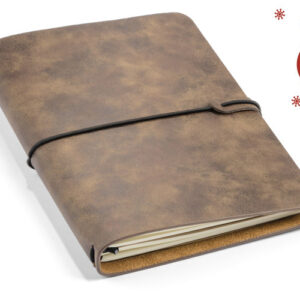 Notes RETRO A5 z własnym nadrukiem, kolor brązowy