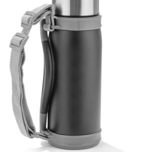 Termos TIMO 1200 ml z własnym nadrukiem, kolor czarny