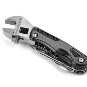 Narzędzie wielofunkcyjne CLAVIS z własnym nadrukiem, kolor czarny