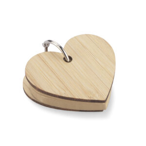 Karteczki samoprzylepne z brelokiem LOVA z własnym nadrukiem, kolor naturalny