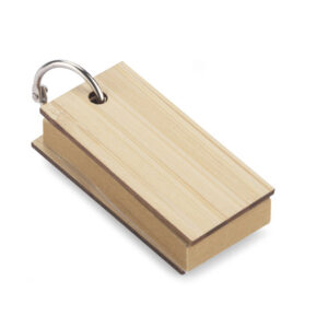 Karteczki samoprzylepne z brelokiem POLA z własnym nadrukiem, kolor naturalny