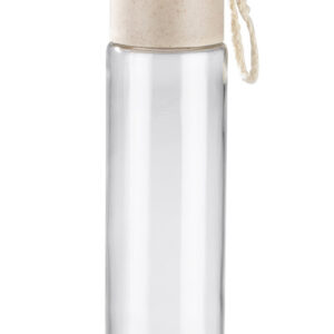 Butelka szklana SKINNY 350 ml z własnym nadrukiem, kolor naturalny