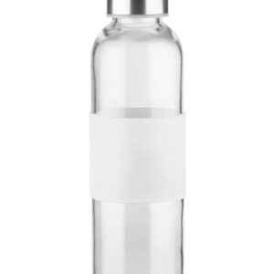 Butelka szklana GLASSI 510 ml z własnym nadrukiem, kolor biały