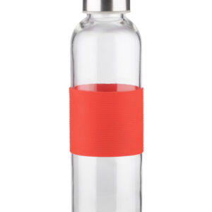 Butelka szklana GLASSI 510 ml z własnym nadrukiem, kolor czerwony