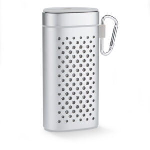 Głośnik bezprzewodowy z powerbankiem SOUND 4000 mAh z własnym nadrukiem, kolor srebrny