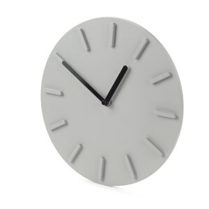 Zegar ścienny LUCIA z własnym nadrukiem, kolor szary