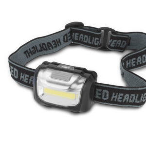 Latarka czołowa COB MORPH z własnym nadrukiem, kolor czarny