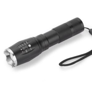 Latarka COB TORCO z własnym nadrukiem, kolor czarny