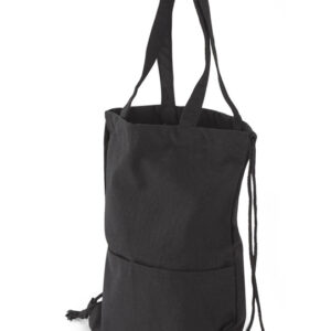 Worek na sznurkach PAMUK 350 g z własnym nadrukiem, kolor czarny