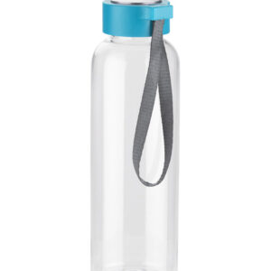 Butelka CLEAR 500 ml z własnym nadrukiem, kolor błękitny