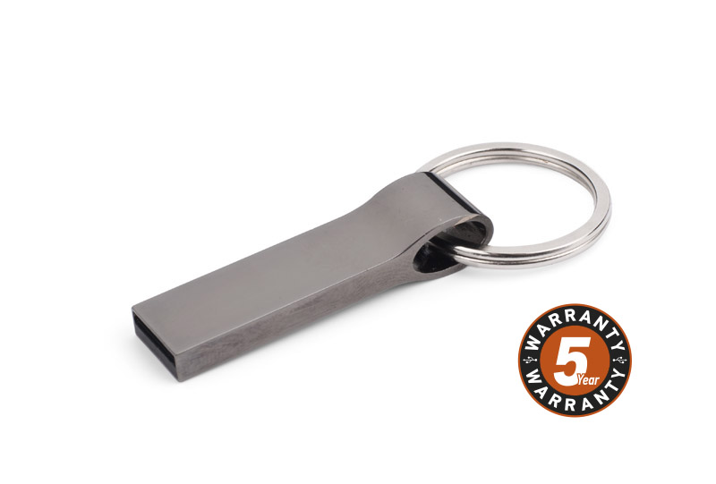 Pamięć USB PALERMO 16 GB z własnym nadrukiem, kolor grafitowy