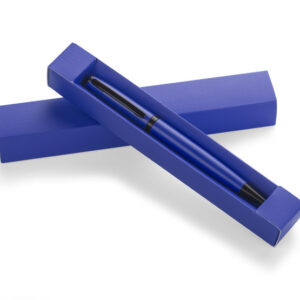 Długopis w etui RIO z własnym nadrukiem, kolor niebieski