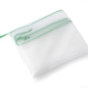 Zestaw worków wielorazowych RPET z własnym nadrukiem, kolor przezroczysty