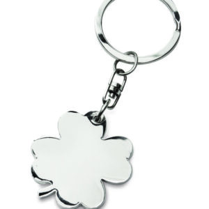 Brelok LUCK z własnym nadrukiem, kolor srebrny