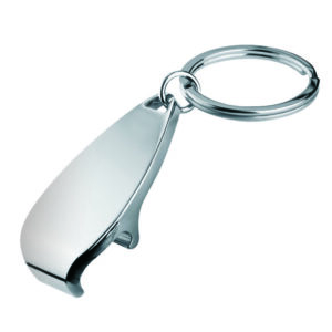 Brelok 2 w 1 APER z własnym nadrukiem, kolor srebrny