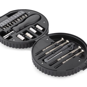 Zestaw narzędzi WHEEL z własnym nadrukiem, kolor czarny