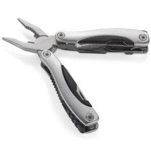 Narzędzie wielofunkcyjne WORK z własnym nadrukiem, kolor srebrny