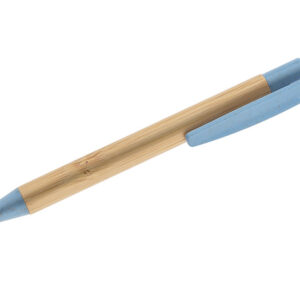 Długopis bambusowy BAMMO z własnym nadrukiem, kolor błękitny