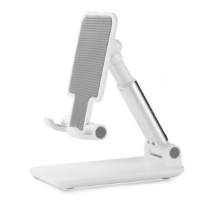 Stojak na telefon MOVIL z własnym nadrukiem, kolor biały