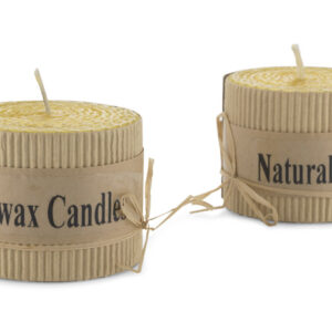 Zestaw świec HANNI z własnym nadrukiem, kolor żółty