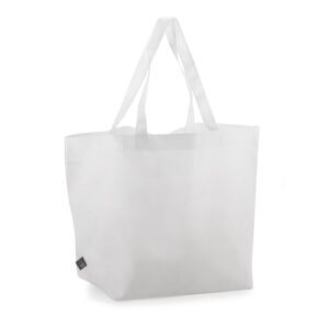 Torba na zakupy RPET TEAR 80 g z własnym nadrukiem, kolor biały