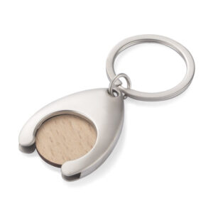 Brelok FURNI z własnym nadrukiem, kolor srebrny