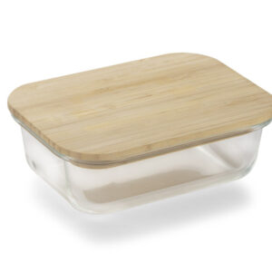 Pojemnik szklany ALVA 430 ml z własnym nadrukiem, kolor przezroczysty