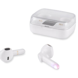 Słuchawki bezprzewodowe TRUVI z własnym nadrukiem, kolor biały