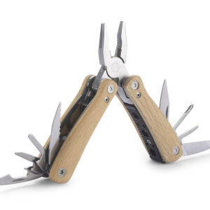 Mini narzędzie wielofunkcyjne FORT z własnym nadrukiem, kolor naturalny