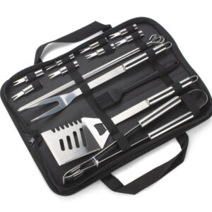 Zestaw do grilla ROLAN z własnym nadrukiem, kolor czarny