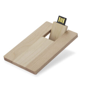 Pamięć USB WOODCART 16 GB z własnym nadrukiem, kolor brązowy