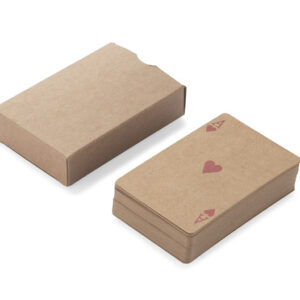 Karty do gry MAKAO z własnym nadrukiem, kolor brązowy