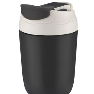 Kubek termiczny DOPPIO 360 ml z własnym nadrukiem, kolor czarny