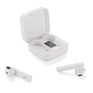 Słuchawki bezprzewodowe SUONO z własnym nadrukiem, kolor biały