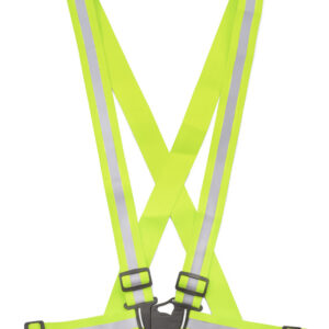 Szelki odbijające światło REFI z własnym nadrukiem, kolor żółty