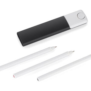 Zestaw piśmienniczy HOP z własnym nadrukiem, kolor czarny